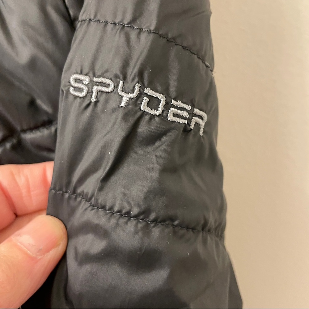 SPYDER Women’s Full Zip Insulated Hooded Quilted Puffer Jacket Black Small S - Picture 6 of 15